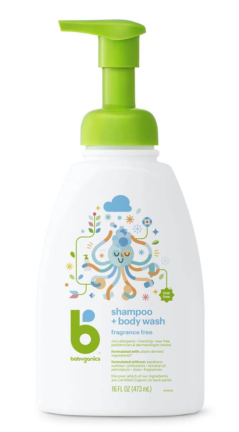 BabyGanics Shampoo Body Wash Fragrance Free 16 Fl Oz Walmart