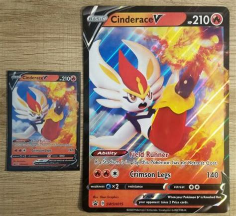 CINDERACE V Pokemon SWSH083 Jumbo ULTRA RARE Full Art Holo Promo