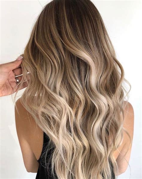 A Blonde Balayage For The Ages Neutral Light Brown Root Shade