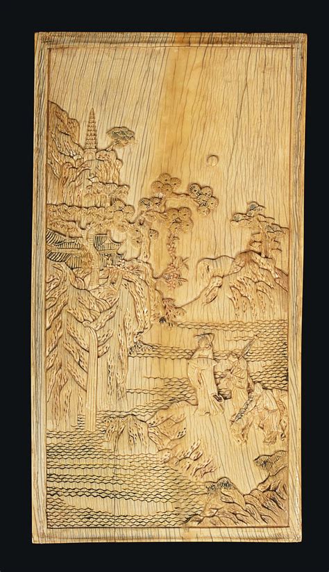 A Chinese Ivory Carved Rectangular Plaque 17th18th Century Christies