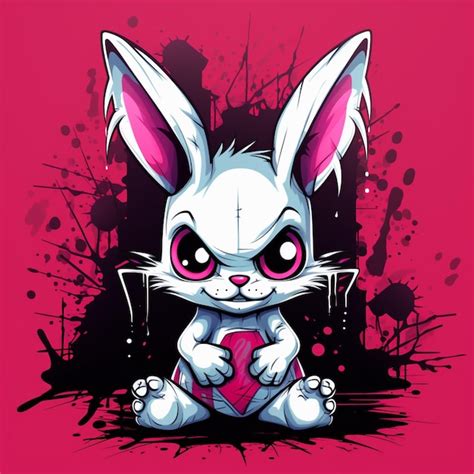 Premium Ai Image Evil Bunny Art Illustration