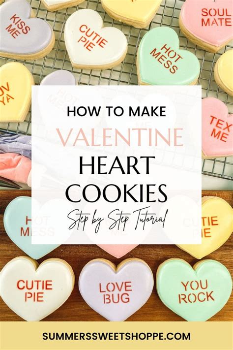 Video Tutorial How To Decorate Valentine’s Conversation Heart Cut Out Cookies