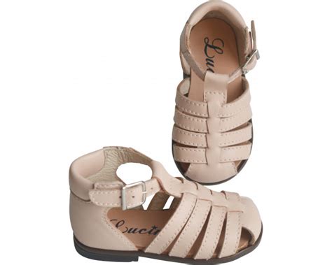 Nu Pieds Souples Clarence Sandales Cuir Rose Nude Chaussures Lucine