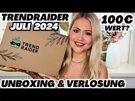 Trendraider Box Juli Unboxing Verlosung Youtube