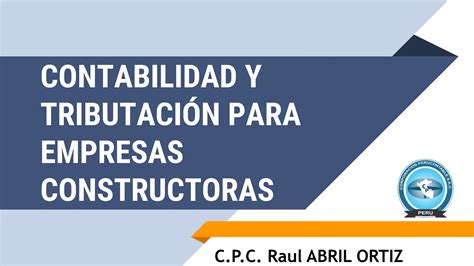 CONTABILIDAD Y TRIBUTACION PARA Empresas Constructoras Pdf