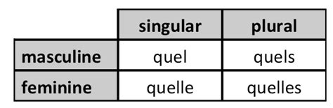 Interrogative Adjective: QUEL