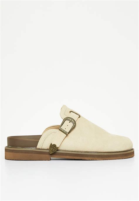 Outlaw Mule Cream Tan Teal Jonathan D Slip Ons And Loafers