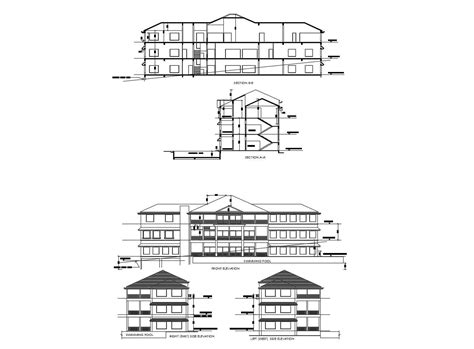 Simple Commercial Building Design In AutoCAD File - Cadbull