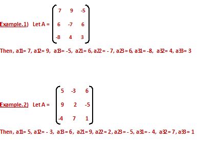 Class Matrix Notation For The Elements Of A Matrix