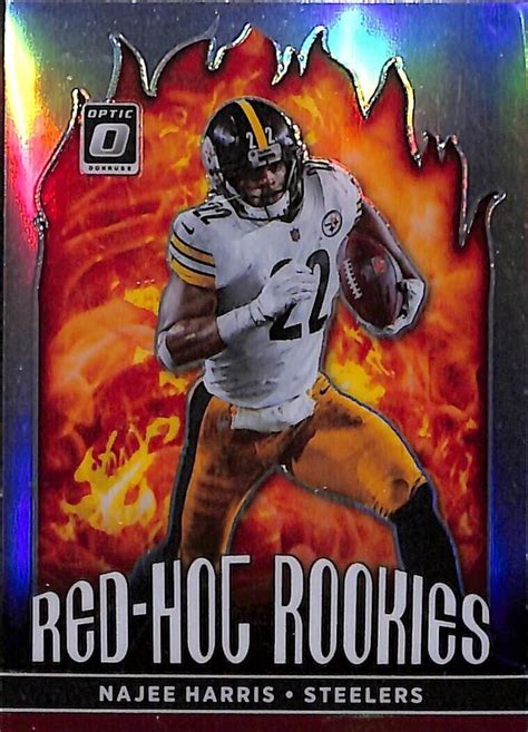 Donruss Optic Najee Harris Rc Red Hot Rookies Silver Holo Prizm