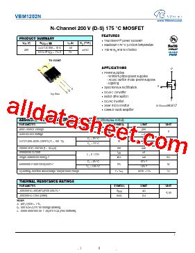 Vbm N Datasheet Pdf Vbsemi Electronics Co Ltd