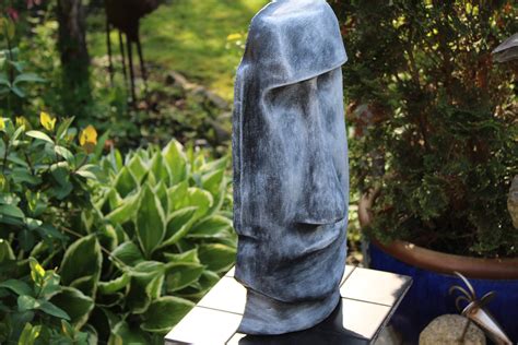 Novelty Moai Tiki Easter Island Figure Sculpture 52 Etsy