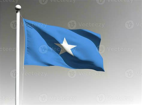 Somalia national flag waving on gray background 28762952 Stock Photo at ...