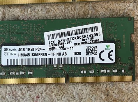 SK hynix 4GB 1Rx8 PC4-2133P Memory HMA451S6AFR8N-TF | eBay