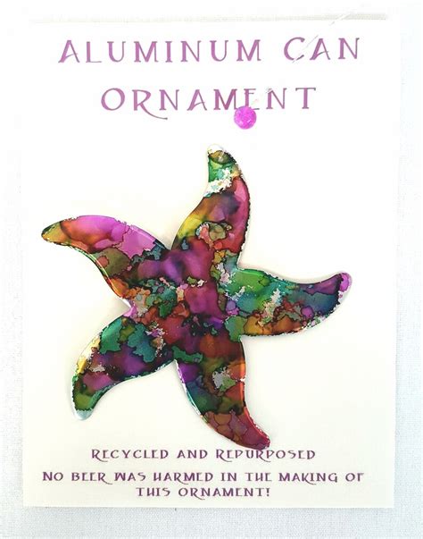 Starfish Ornaments Recycled Aluminum Cans Etsy