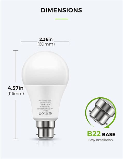 Lohas W Equivalent Bayonet Light Bulb W B Led Pack In