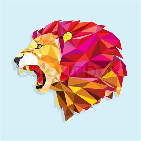 Geometric Lion Drawing at PaintingValley.com | Explore collection of ...