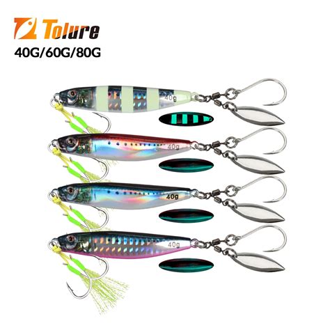 TOLU 2024 NEW 3D Printed S Shaped Fast Sinking Metal Jig Lure 40g 60g