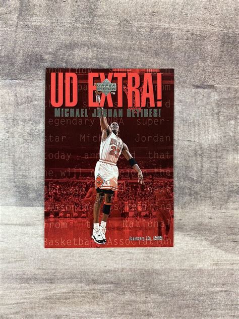 Mavin Upper Deck Ud Extra Michael Jordan Retires Card Udx