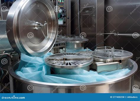 Surgical Instruments Being Sterilized In Steam Autoclave With Visible