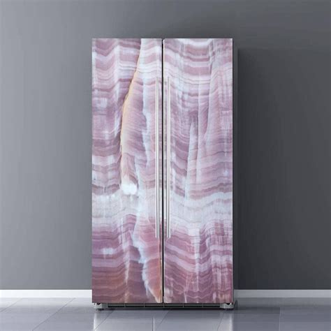 Liquid Marble Texture Refrigerator Wrap Abstract Blue Marbling Fridge