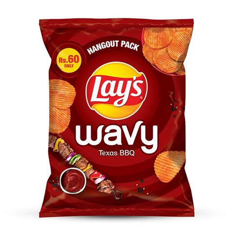 Purchase Lay's Wavy BBQ Potato Chips 64g Online at Best Price in ...