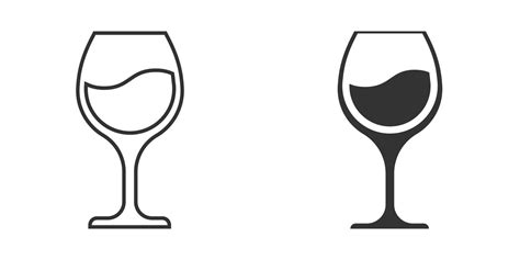 Icono De Copa De Vino En Estilo Plano Ilustración De Vector De Bebida