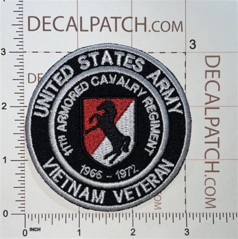 US Army 11th Armored Cavalry Regiment 1966 1972 Vietnam Veteran Patch 3