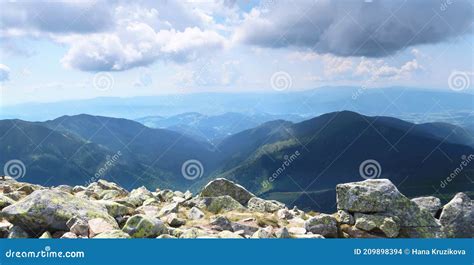 Paysage Vue Panoramique De La Basse Tatras Nizke Tatry Sur Le Sentier