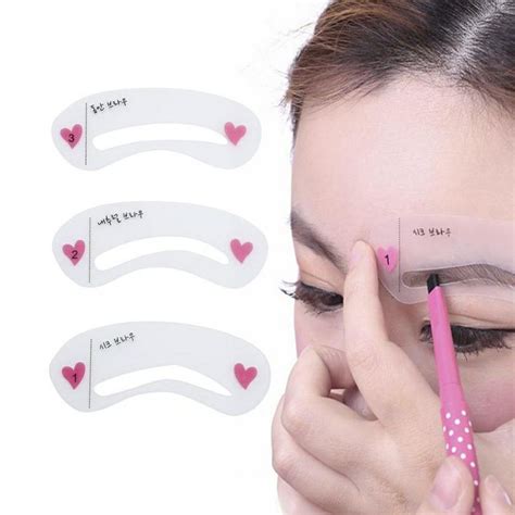 Jual Cetakan Alis 3 In 1 Mini Eyebrow Template Kit 3in1 Pencetak Alis 3