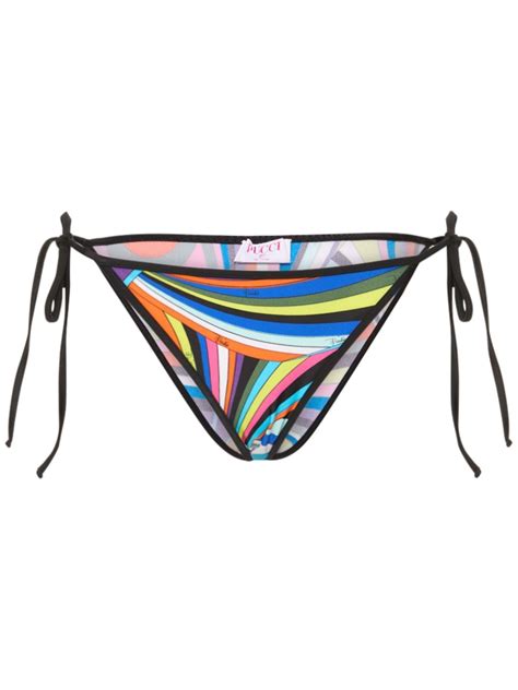 Iride Printed Lycra Bikini Bottoms Pucci Women Luisaviaroma