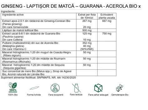 Ginseng Gelee Royale Guarana Acerola Bio Santarome Santarome La Pret