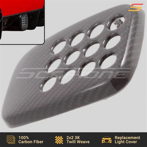 Scopione Carbon Fiber Rear Fog Light Cover For Ferrari 488 Gtb Pista Spider