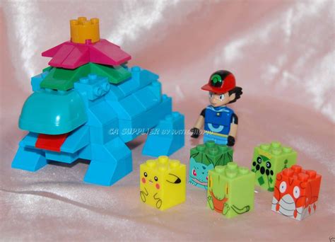 USED 2005 Bandai Mega Bloks Pokemon Pikachu Venusaur Micro Building Blocks Toy - Pokemon