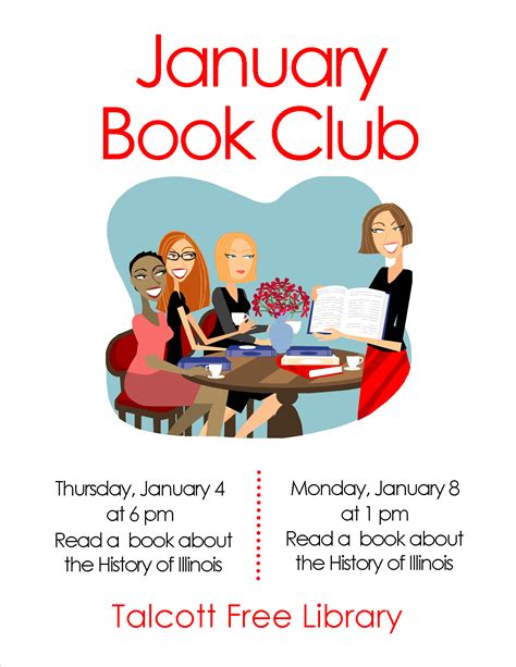 Adult Book Club for January 2018 | Talcott Library