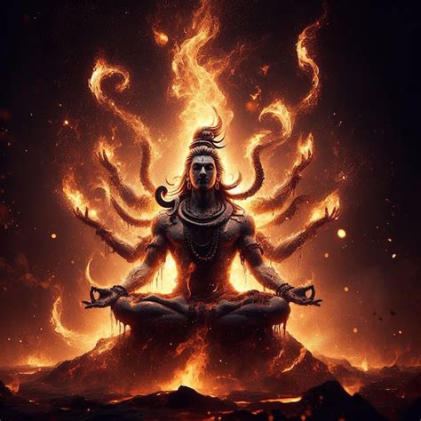 Premium Photo | Rudra roop of lord shiva meditation