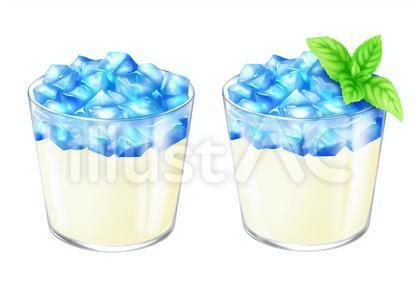 あじさいゼリー 青イラスト - No: 25006720｜無料イラスト・フリー素材なら「イラストAC」