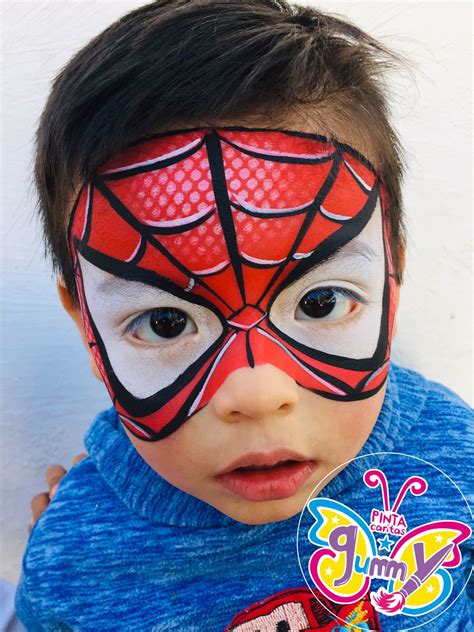 Spiderman Pinturas Faciales Maquillaje De Fantasia Infantil Caras