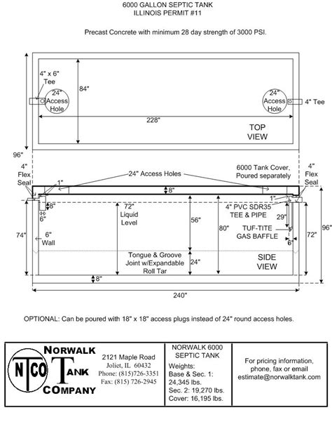 750 Gallon Concrete Septic Tank Dimensions Design Talk