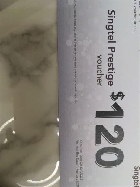 Singtel Prestige Voucher Exp Feb2024 Tickets Vouchers Vouchers On