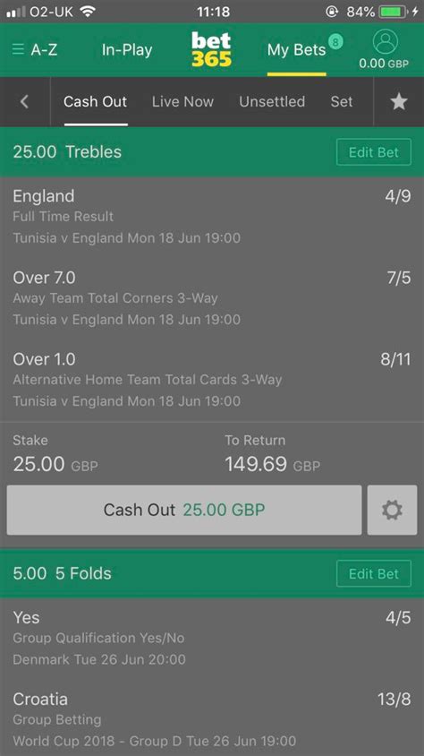 Bet365 Cash Out Feature Partial And Full Cash Out Footy Accumulators