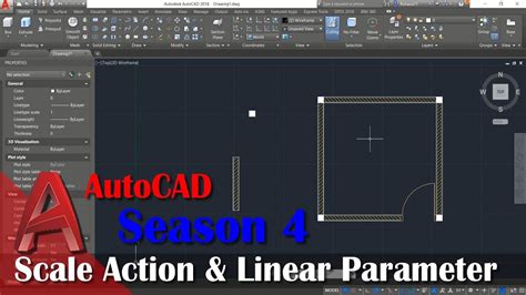 Season 4 Scale Action And Linear Parameter Autocad Dynamic Block Series Tutorial Youtube