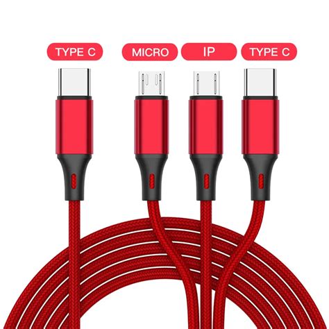 3 w 1 Micro USB typ C ładowarka kabel Multi Port Usb wiele Usb przewód