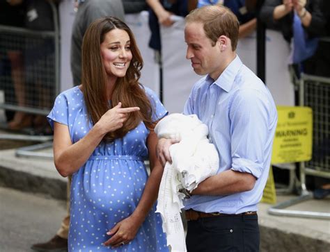 Kate Middleton Makes Historic Appearance in Polka Dot Dress with Royal Baby in Arms [PHOTOS]