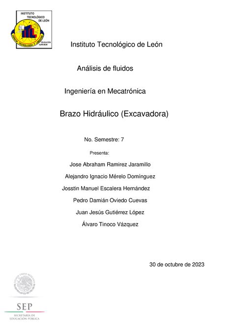 Proyecto Fluidos v2 Instituto Tecnológico de León Análisis de fluidos