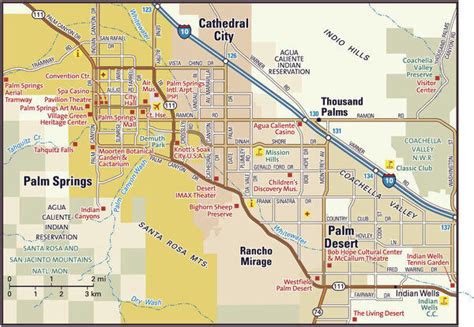 Map Of Palm Springs Area Wells Printable Map