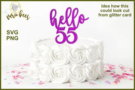 Hello Cake Topper Or Card Topper Svg Graphic By Vera Bees Svgs