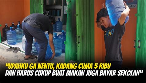 Perjuangan Bocah Buruh Galon Ini Berjuang Demi Hidupi Adik Yatimnya