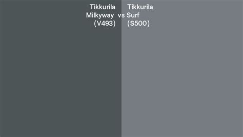 Tikkurila V493 Milkyway Vs S500 Surf Side By Side Comparison