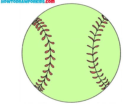 softball drawing tutorial | Drawing tutorial, Drawings, Coloring supplies